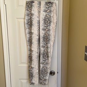 Snakeskin Faux high waisted leather pants